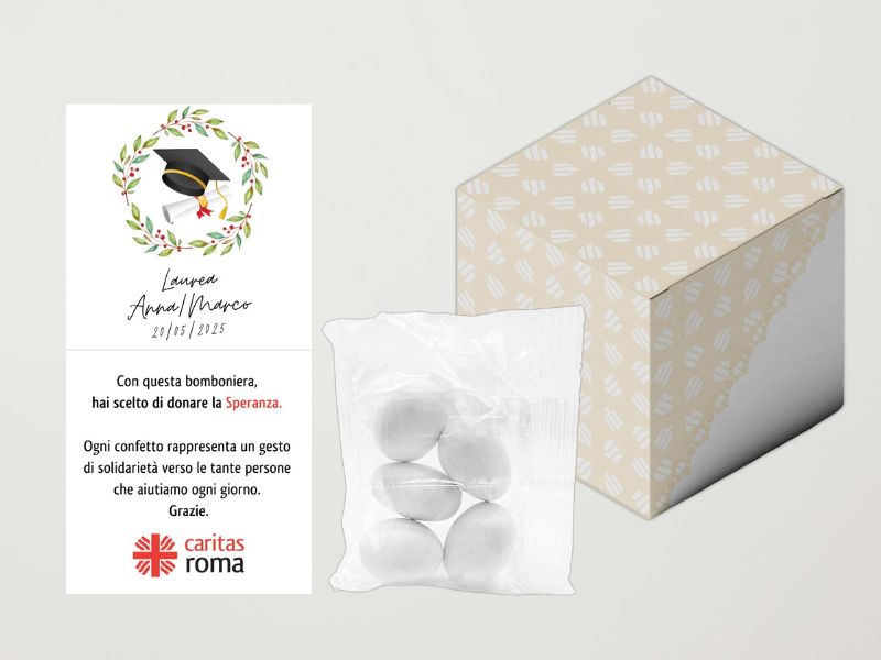 Bomboniera crema- Laurea