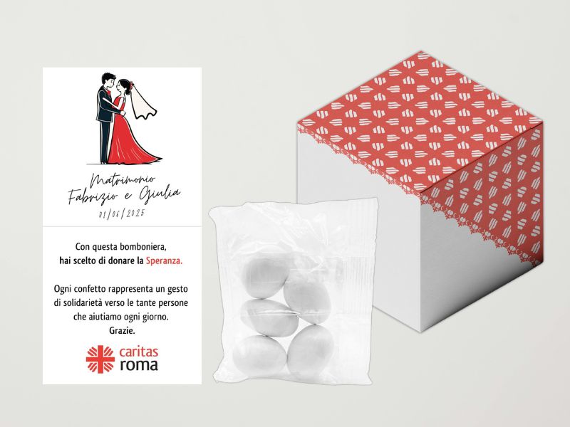Bomboniera rossa- Matrimonio